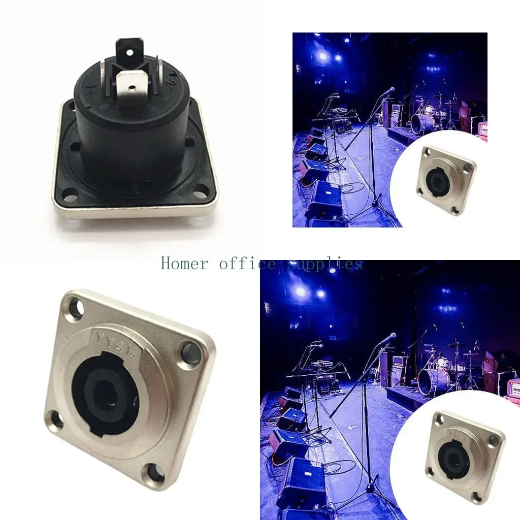 K43B 4Pole Panel Mount Socket Connector For Clear Transmission In Live Shows