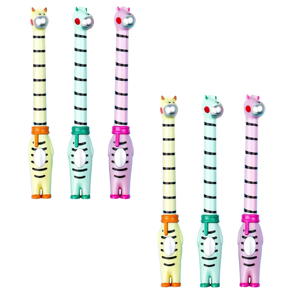 

6pcs 0.5mm Pens Cute Giraffe Writing Children Gift Pen Signing Lovely Children Gift Plastic Body Student Office Supplies