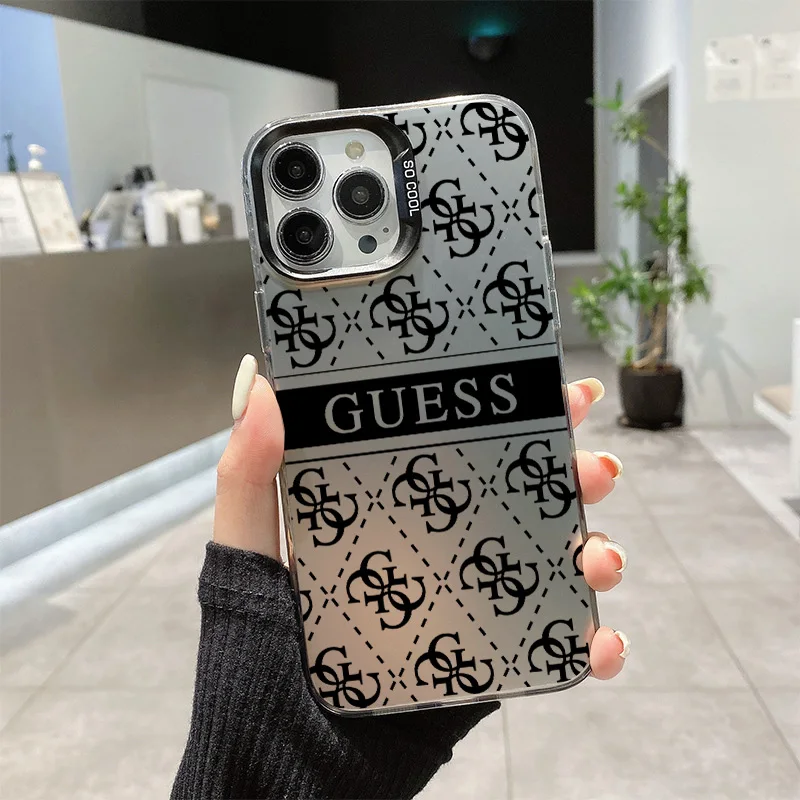 Fashion G-Guesses Phone Case for IPhone 16 15 14 13 12 11 Pro Max X XR XS MAX 8 7 Plus Matte Shockproof Back Cover Luxury Shell