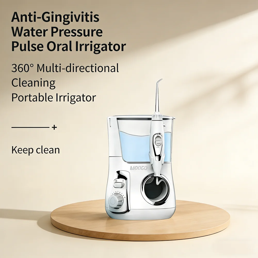 

Настольный электрический ирригатор для полости рта с 10 режимами, большим резервуаром 800 мл, для ухода за брекетами и деснами, включая 5 насадок