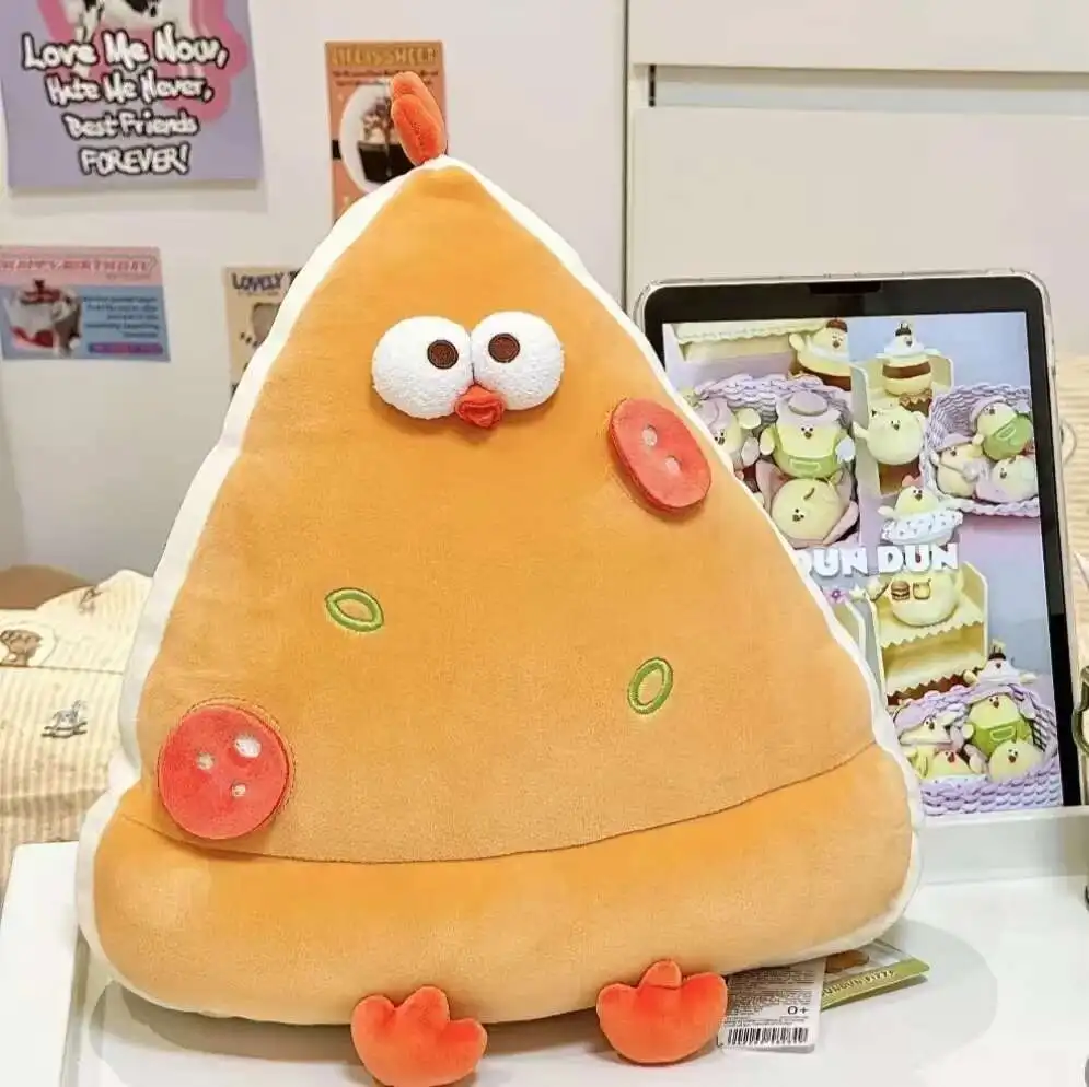 Muñecas de peluche de pollo con Pizza y arena para niños, juguete de pollo para dormir relajante, regalos de Festival, muñeca hecha a mano, 30CM
