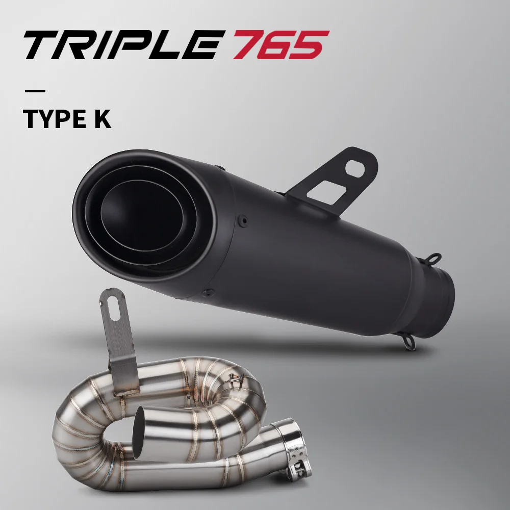 

High quality motorcycle exhaust pipe For STREET TRIPLE 765 765R 765S 765RS 2017-2024 Escape Moto Slip on