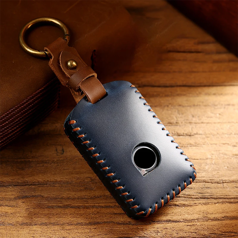 

Leather Car Remote Key Case Cover Protector Shell Keychain For Volvo S90 S60 XC60 XC90 XC40 C40 V60 V90 T6 T8 Auto Accessories