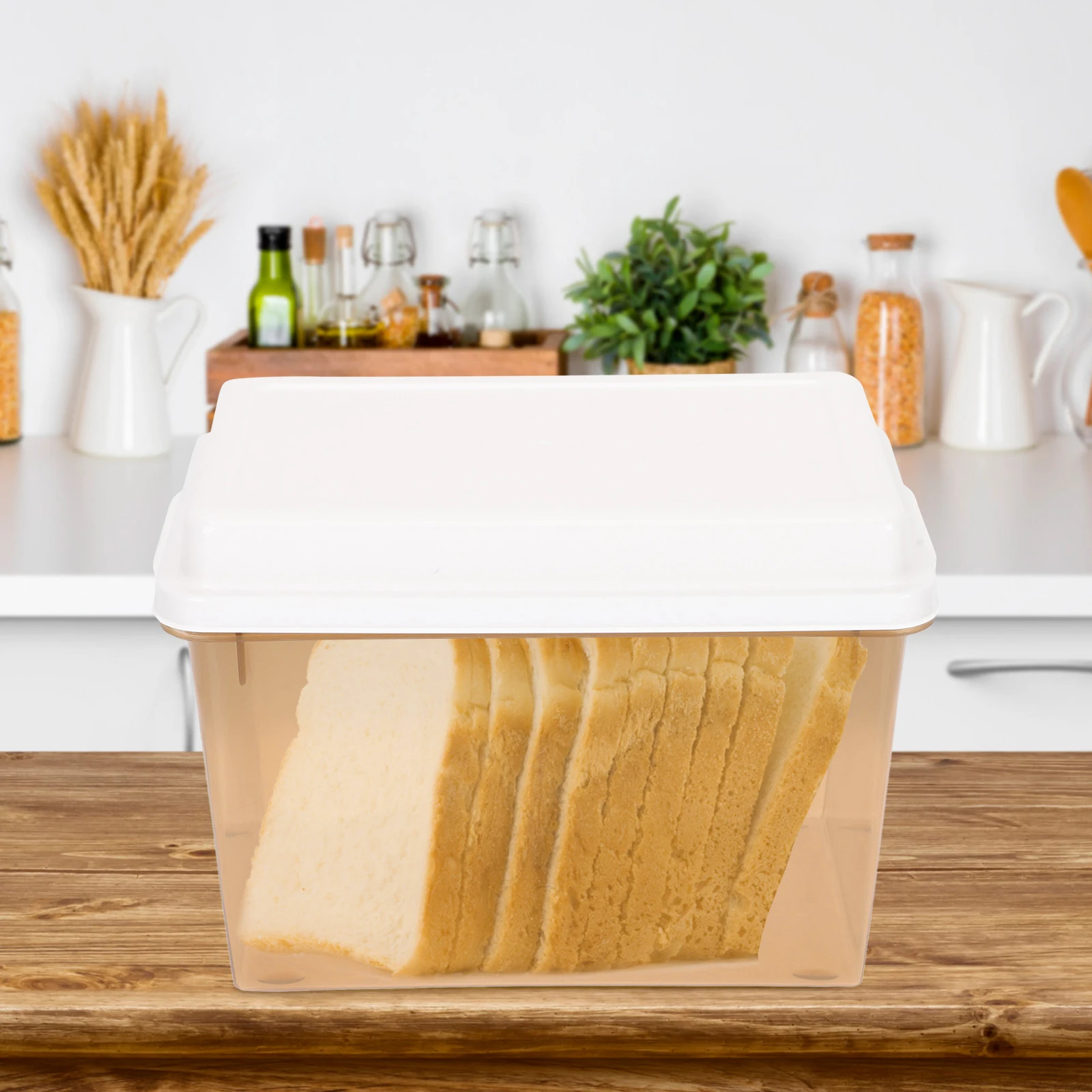 

Bread Storage Box Vegetable Fruit Holder Bins Lids Refrigerator Organizer PP Material Sealed Stackable Easy Food Containers