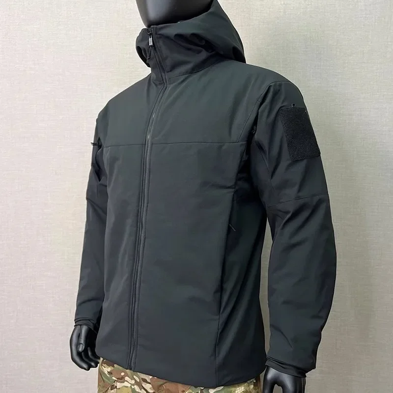 Imagem -03 - Jaqueta de Algodão Tática Quente Masculina Cabolsa Militar Roupas Acolchoadas à Prova de Vento Impermeável ao ar Livre Caminhada Campo Inverno