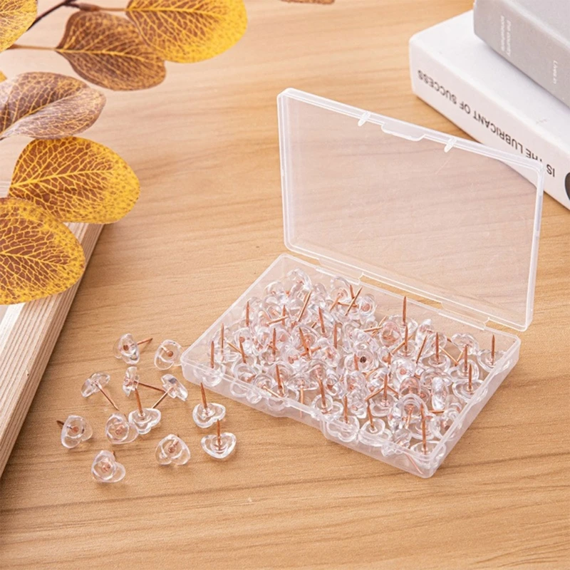 100Pcs Map Tacks Drawing Pins Set Map Tacks Map Pins Colourful Drawing Push Pins