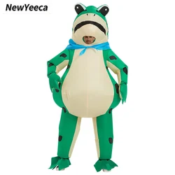 Inflatable Frog Costume Funny Full Body Blow Up Cosplay Costume Suit for Adults Halloween Party Toad Costume for Adult Role Play