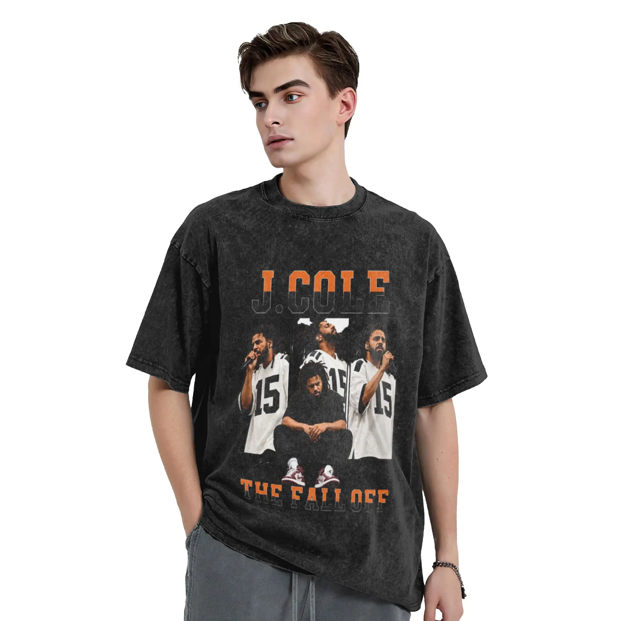 J  Cole The Fall Off Graphic Classic Chic A Washed T Shirt Men's Women's Oversized Cotton Tees Tops