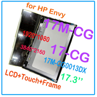 Tested well 17.3‘’ Original FHD 4K Lcd for HP Envy 17M-CG 17-CG 17M-CG0013DX TPN-C146 Lcd Display Touch Screen Assembly Frame