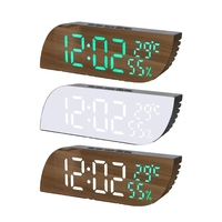 Alarm Clock with Humidity,Indoor Temperature Bedroom Electric Clock LED Clock