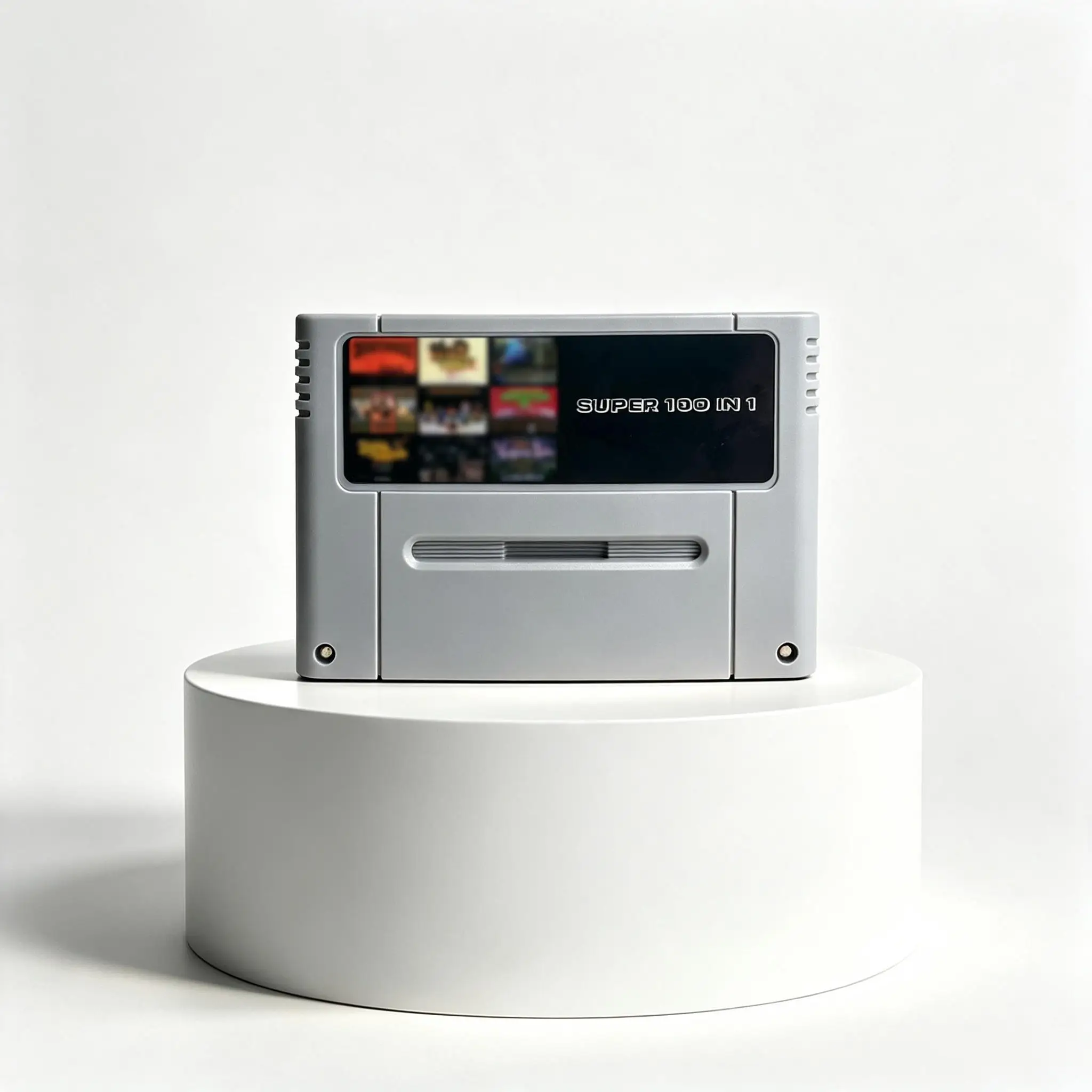 Super 100 In 1 Game Cartridge Multi Game Card For SNES NTSC PAL JAPAN 16 Bit Video Game Console Red And Gray Color