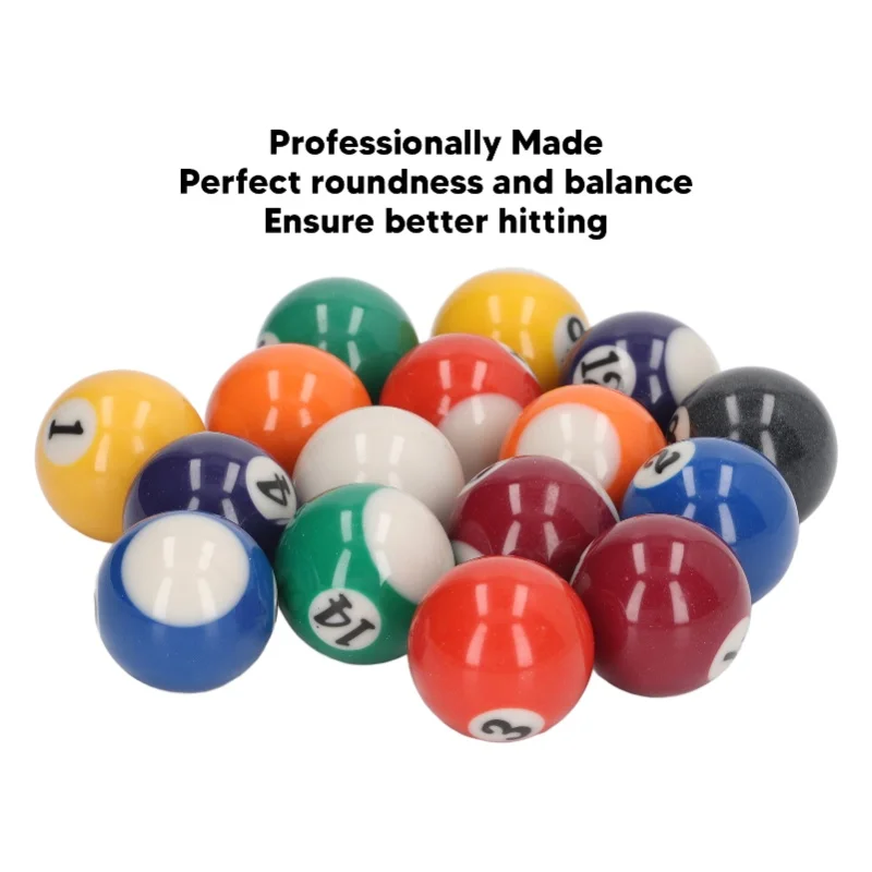 16 قطعة كرات بليارد صغيرة مقاومة للصدمات صديقة للبيئة الراتنج طاولة مسبح صغيرة الكرة مجموعة للأطفال غرفة الألعاب 32 مللي متر