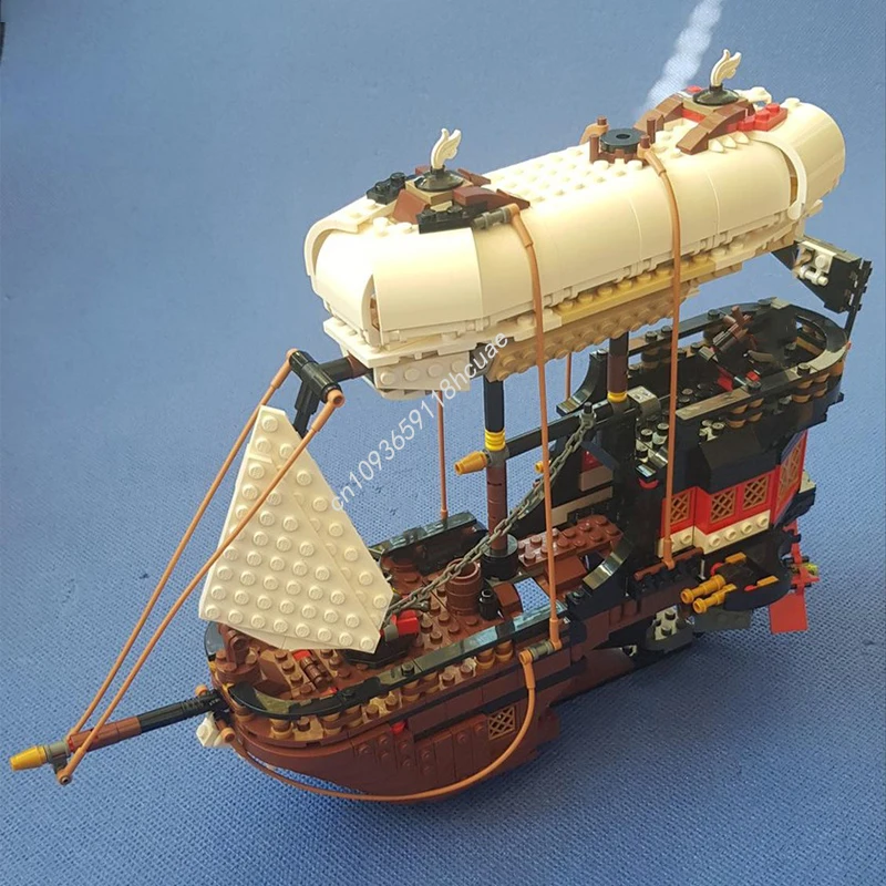 

890 шт. MOC пиратский воздушный каравел пираты строительные блоки Рождественский подарок друг другу DIY дизайн для творческого времени игр