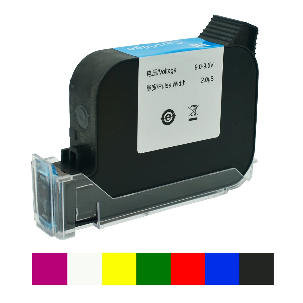 600DPI Quick Drying Solvent No Encrypted Ink Cartridges Black White Blue Yellow Invisible for Portable Thermal Inkjet Printer