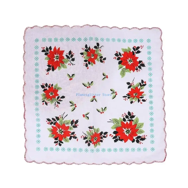 652B Breathable Printed Women's Handkerchief Soft Absorbent Travel Essential