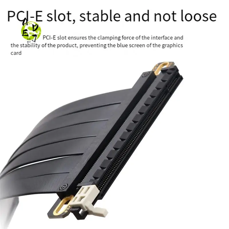 

AED7-PCI-E 3.0 16X 90 Degree PCI-E Graphics Card Extension Cable Network Card Adapter, Full Speed And Stability 30 Cm Easy Insta