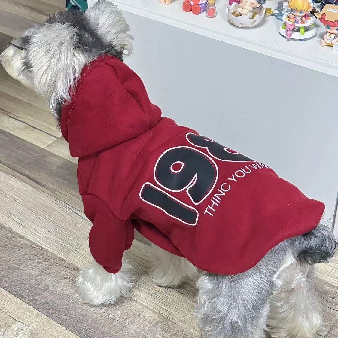 Fleece-lined Hooded Sweater for Pet, Thick and Warm Clothes for Cat and Dog, Small and Medium Size, Large Dog, Autumn and Winter