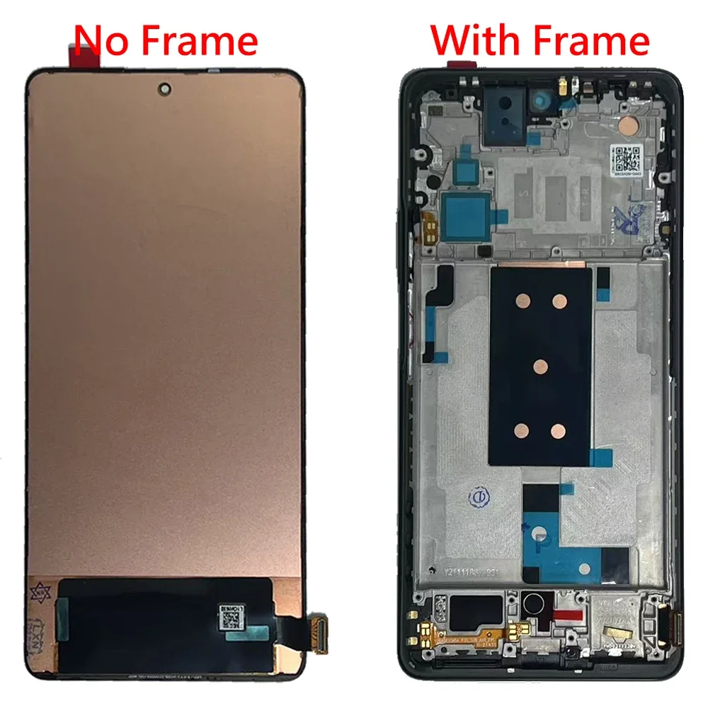 AMOLED 6.67" For Xiaomi 11T Pro LCD Screen Touch Panel Digitizer For Xiaomi 11Tpro LCD Display With Frame Replacement Parts