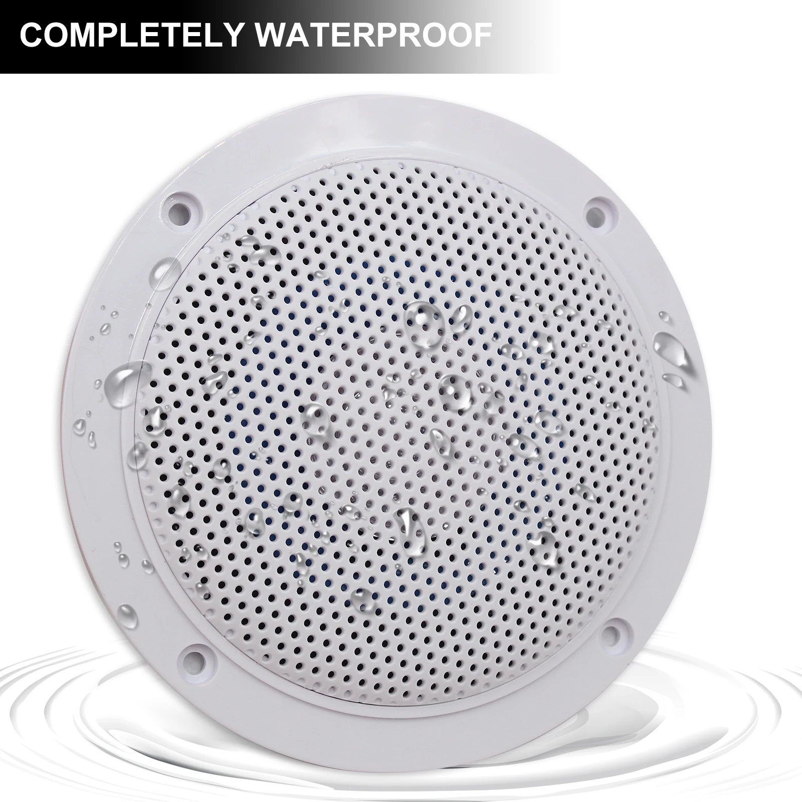 Herdio 4-Zoll-Bluetooth-Deckenlautsprecher, wasserabweisend, 160 W, Marine-Lautsprecher für Badezimmer, Küche, Zuhause, Outdoor, Wohnmobil, 2 Stück – Detail 4