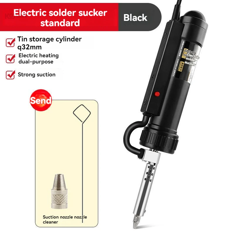 

Высокотемпературный электрический паяльник-отпаиватель 2-в-1 (отсос и паяльник), идеально подходит для демонтажа и ремонта электронных компонентов