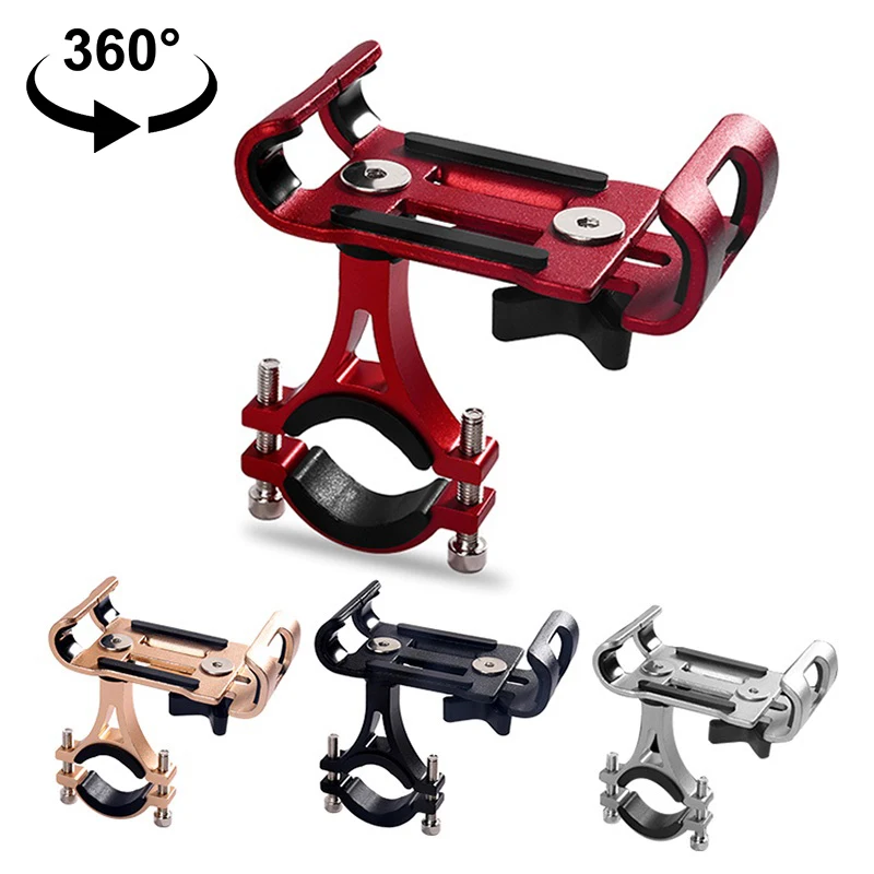 

Вращающийся на 360° велосипедный держатель для телефона, алюминиевый держатель для телефона, регулируемый универсальный велосипедный держатель для мобильного телефона, подставка для крепления на руль