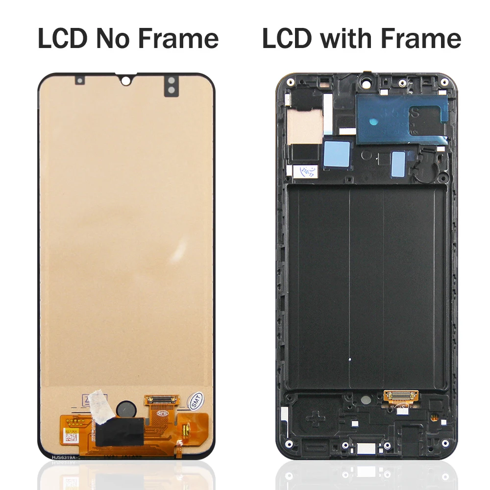 A50 Display Screen for Samsung Galaxy A50 A505 SM-A505F/DS A505FN/DS A505GT/DS Lcd Display Touch Screen Digitizers with Frame