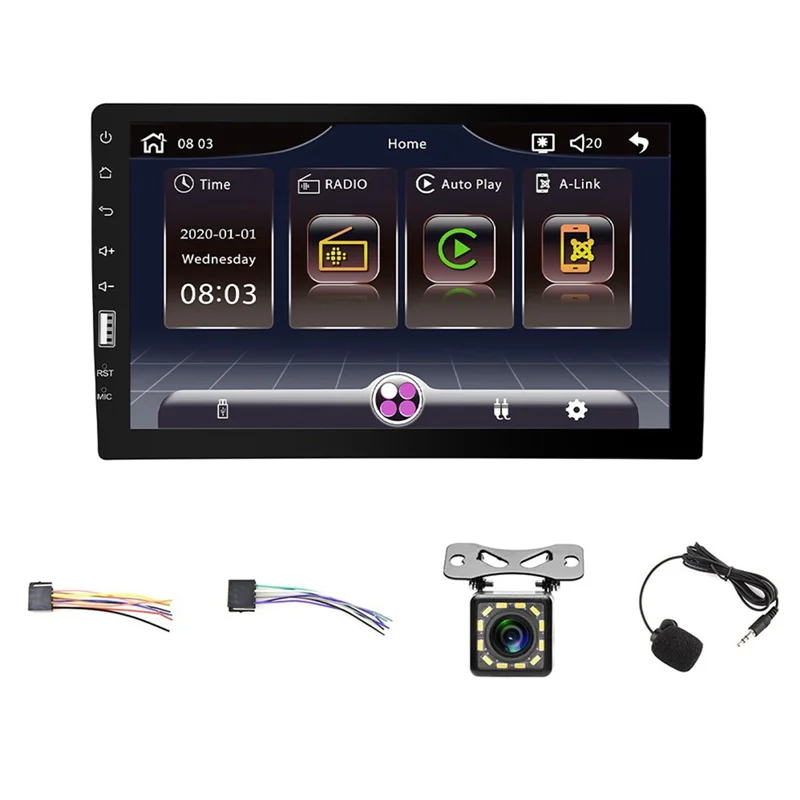 

Single Din Car Stereo Carplay Android Auto Car Multimedia Player Car Audio Receivers With Backup Camera Bluetooth Car Radio-A65M