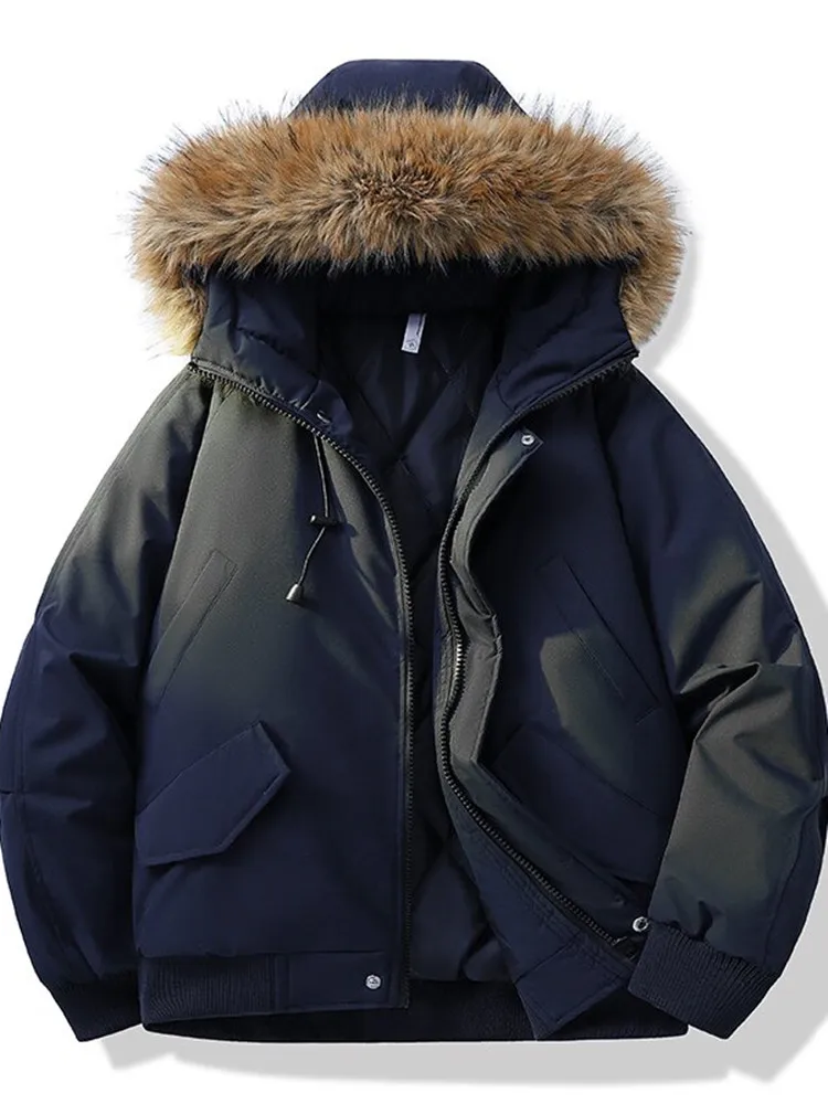 شتاء جديد موضة الاتجاه مقاوم للماء وقطيفة سميكة الدافئة سترة قطن الرجال الرياضة فضفاضة بالإضافة إلى حجم كبير سترة عالية الجودة