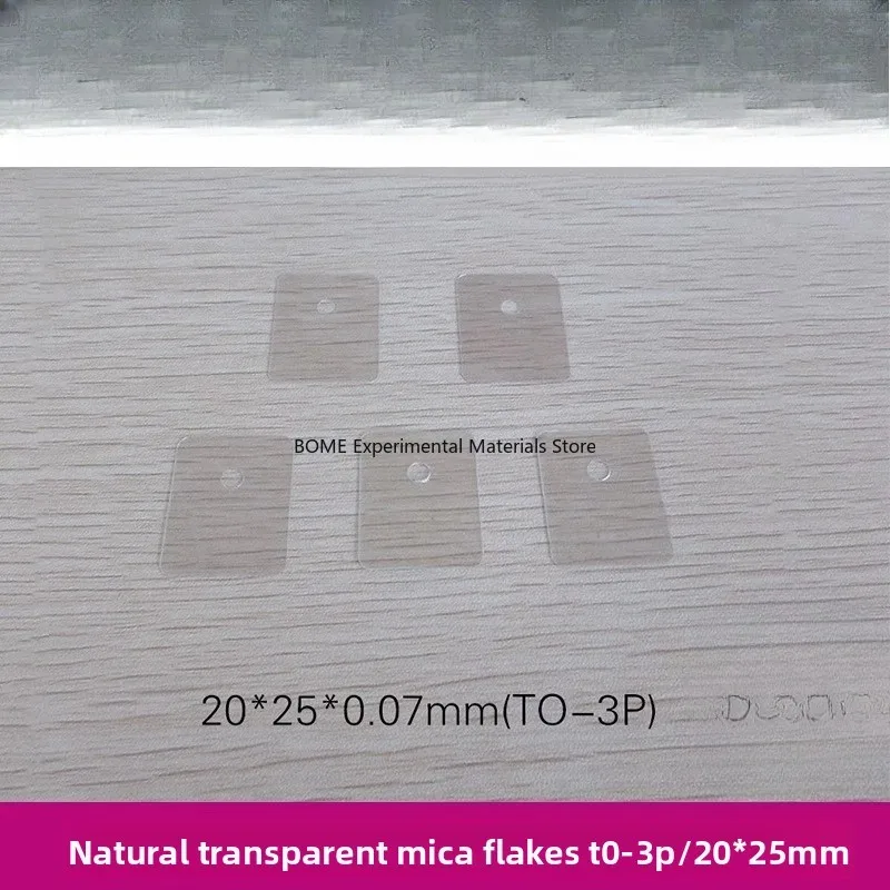 Natural Mica Sheet TO-247 TO-3P Perforated 20250.07 Insulation Sheet 5200 Transparent Mica Sheet