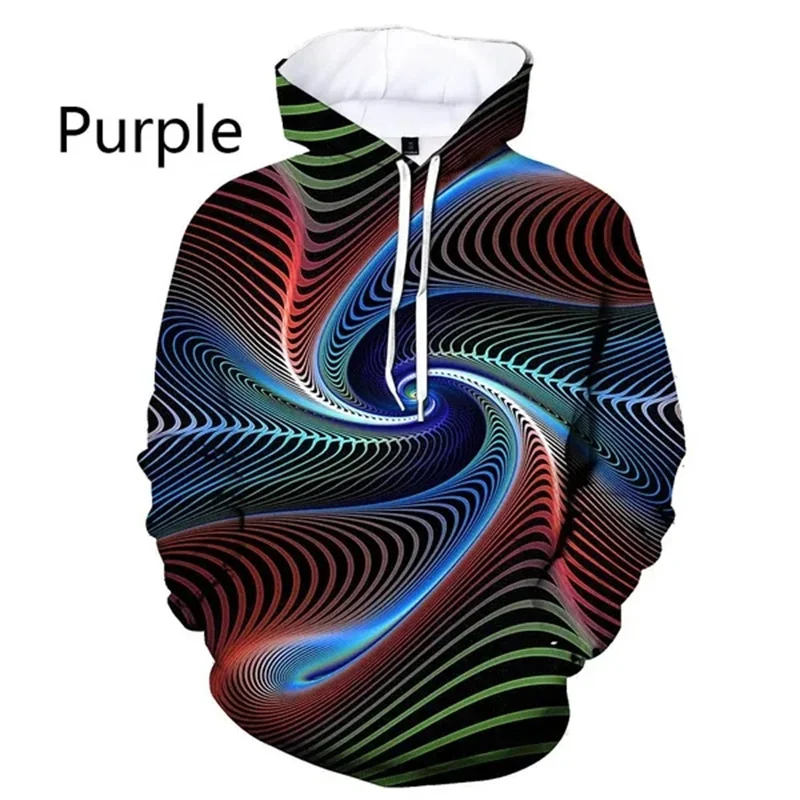 

New Fashion 3D Black And White Vertigo Hypnotic Printed Hoodies Unisxe Funny Long Sleeves Women Pullovers Kid Streetwear Hoodies