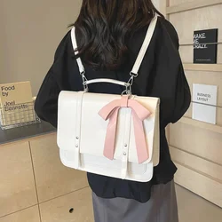 Preppy Style Crossbody Bag Women's Briefcase PU Leather Laptop Bag College Shoulder Bag Suitable For 15.6 Inch Laptop Bussiness