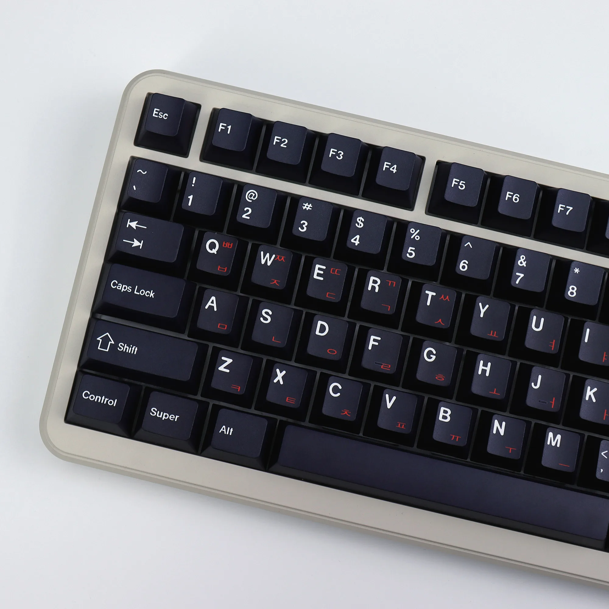 KBDiy GMK WOB Red Cyrillic 143 Keys Cherry Profile PBT Korean Keycap Sublimation For 61/68/87/980 60 Mechanical Keyboard Keycaps