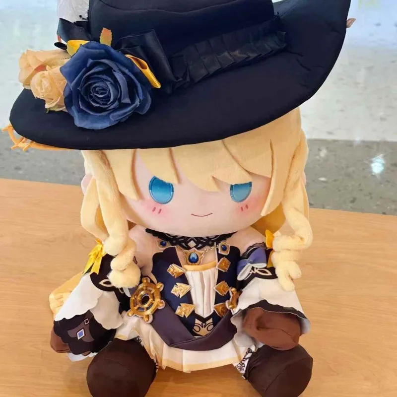 40cm Genshin Impact Navia Caspar Cartoon Stuffed Plushies Plush Doll Clothes Soft Pillow Anime Cute Figure Game Toy Kids Gifts