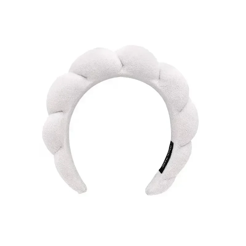 Sponge Spa Headband with Face Wash Bracelets, Padded Wide Bandana, Skin Care, Makeup Removal, Shower for Women and Girls