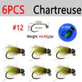 6 piezas de color chartreuse talla 12