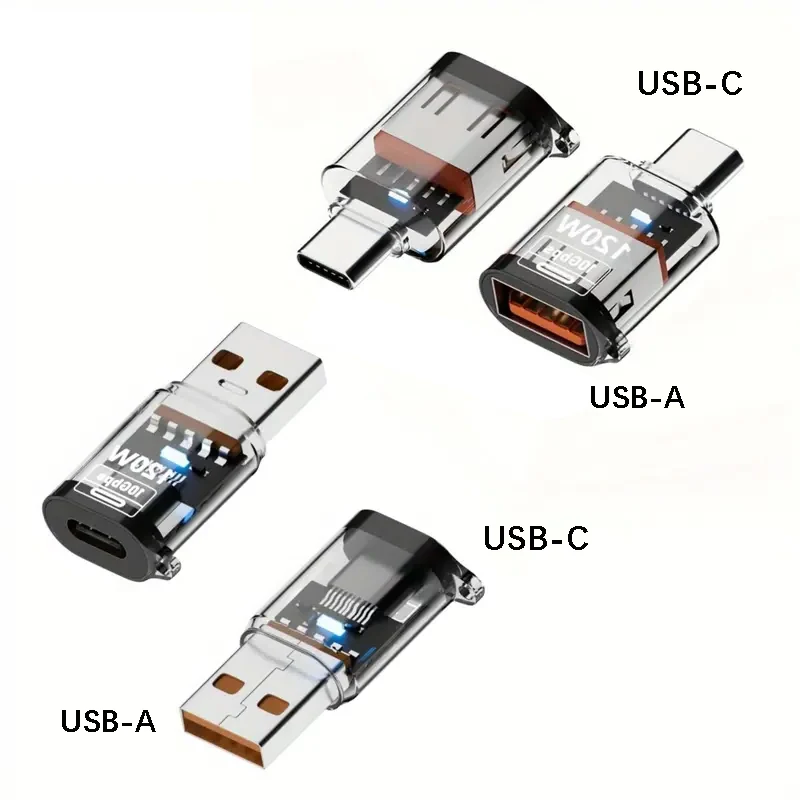 4 Stück USB zu USB-C Adapter, USB Typ-C Buchse zu USB-Adapter, Typ-C Stecker zu USB-A Buchse Adapter 10Gbps OTG Schnelles Laden