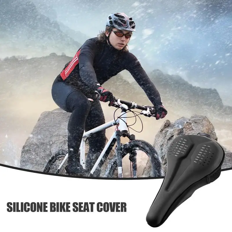 

Waterproof Bike Cushion Anti-slip Thicken Silicone Bike Seat Pad PU Leather Memory Foam Road Bicycle Cushion For Mountain Bike