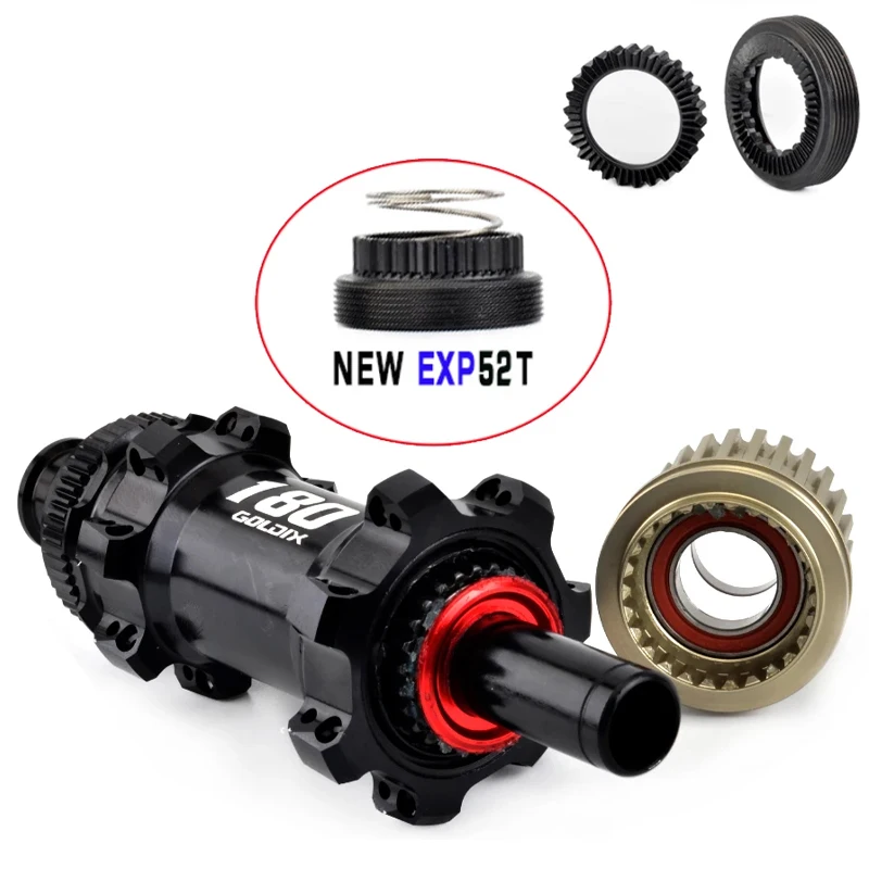 GOLDIX 180 24 حفرة 28 حفرة محور الطريق الخلفي الجبهة دراجة محور السقاطات 52T صاخبة K7 مكعب XDR الرعد Masses Pro7 12X142