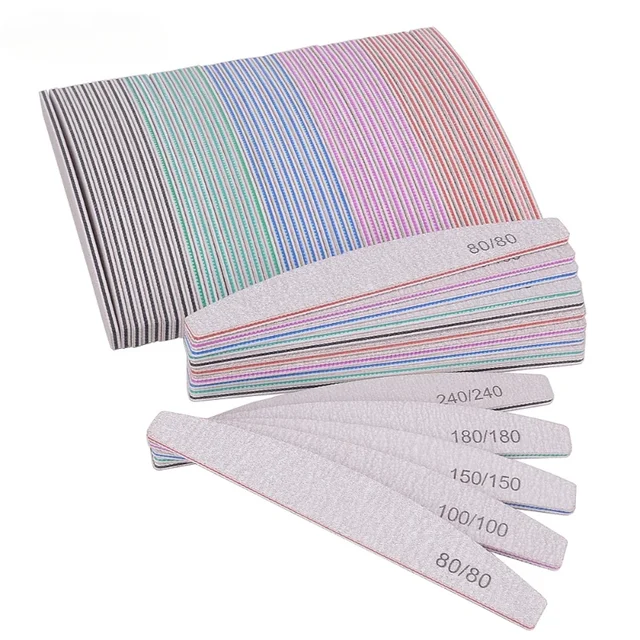 Nail File 100 To 240 Professional Tools Emery for Manicure Lime 240 Sandpaper Gel Polishing Files for Nails Buffers Set Polisher 2