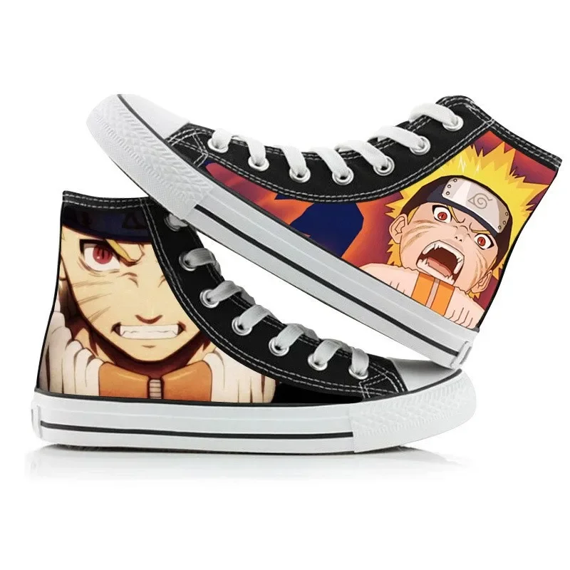 

NARUTO Canvas Shoes Anime Figure Haruno Sakura Hinata Uchiha Sasuke Harajuku Print High-top Sneakers Couple Casual Shoes