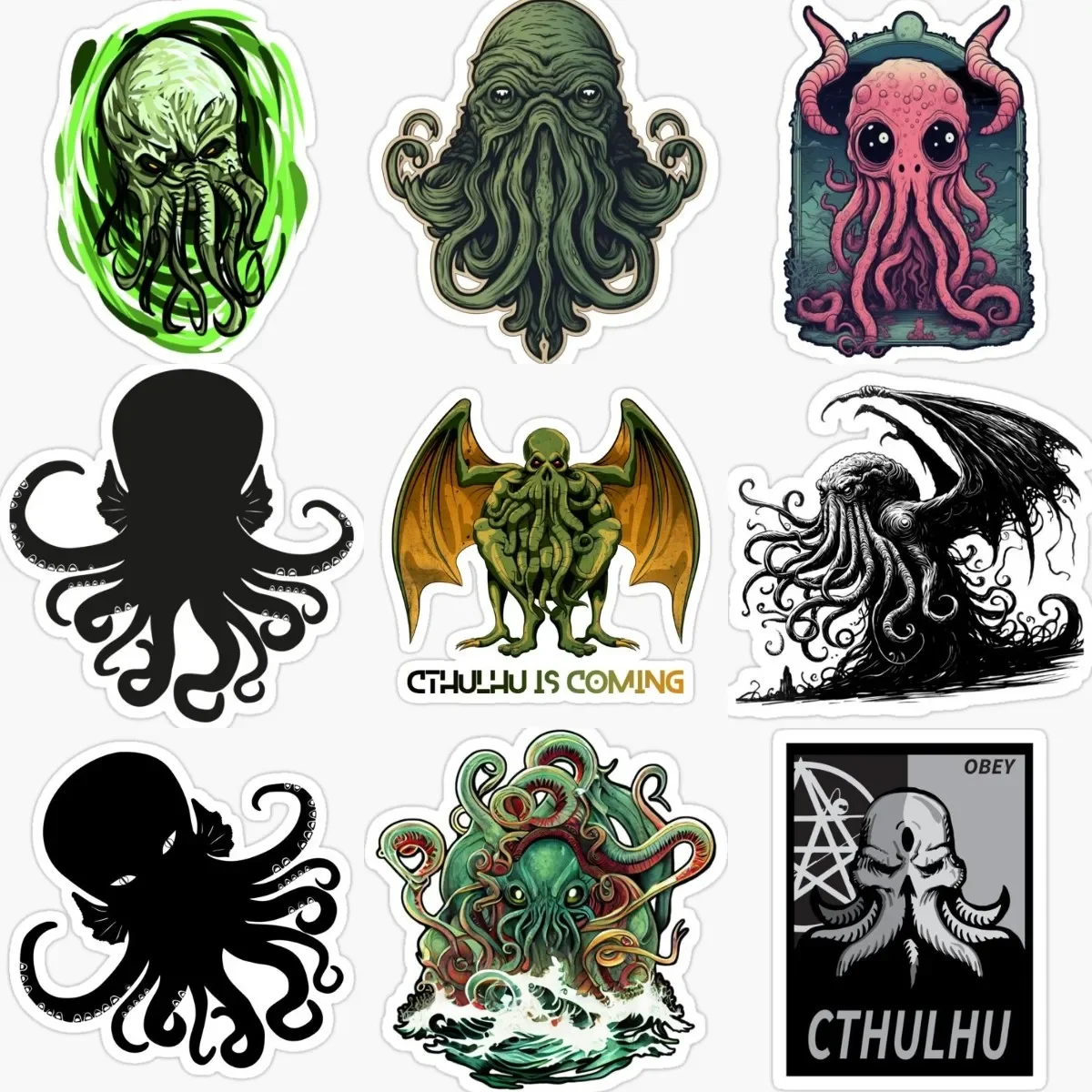 

Cthulhu Great Old Ones Octopus Monster Tentacles Sticker for Decorate Wall Car Window Bumper Truck Bicycle Motorcycle Decal