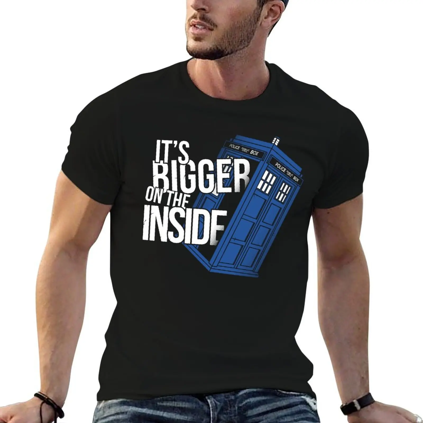 

Bigger on the inside T-Shirt printed t shirts for man man t shirt cotton high quality T-Shirt
