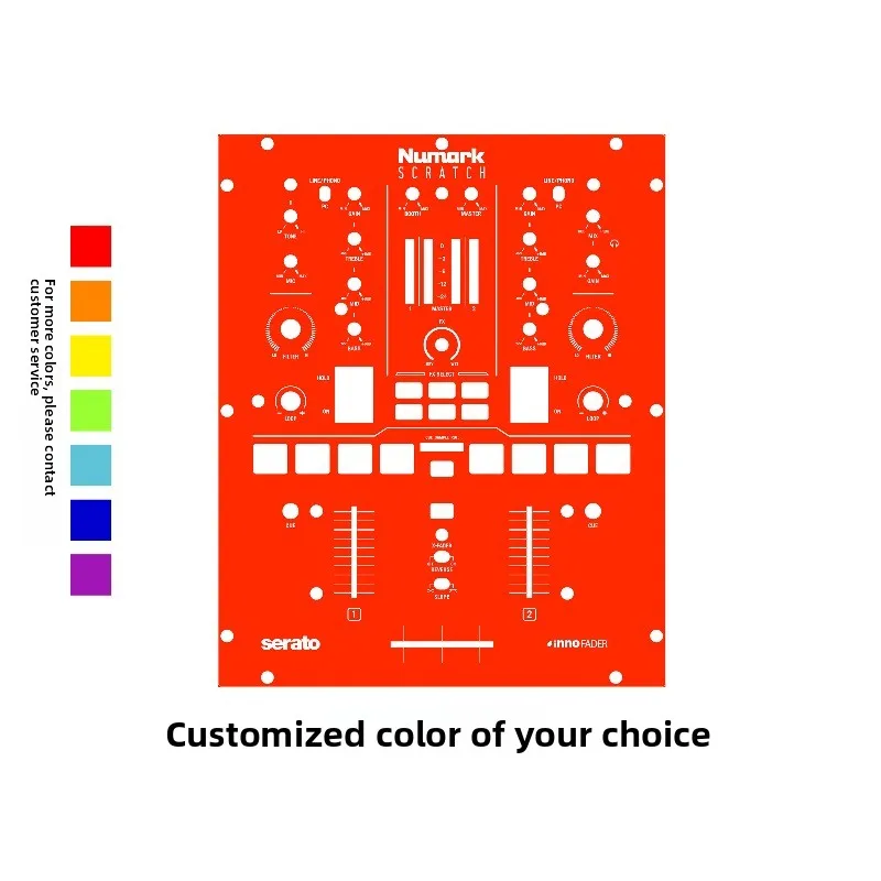 Película para panel de mezclador Numark - pegatinas coloridas Lumma, personalizables