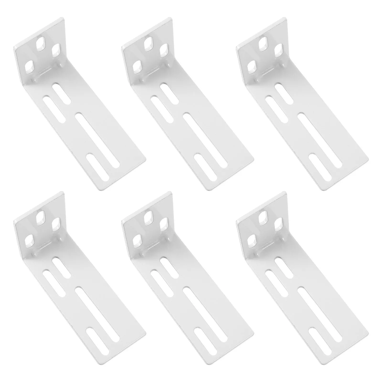 6Pcs Strong Curtain Track Mounting Code Brackets Simple Design Fine Support for Home Office Store Hotel