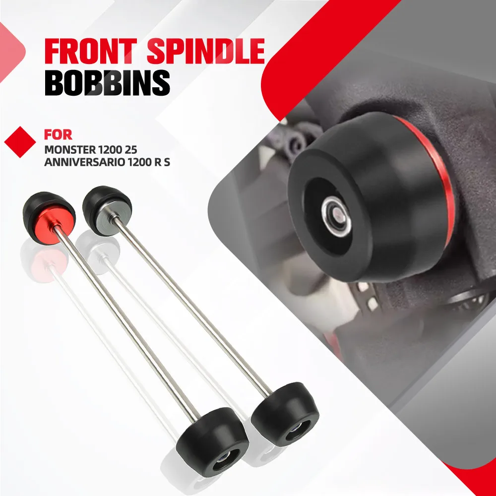 

For Ducati Monster 1200 25 Anniversario 1200 R S Motorcycle Front Rear Spindle Bobbins Wheel Axle Fork Sliders Crash Protector