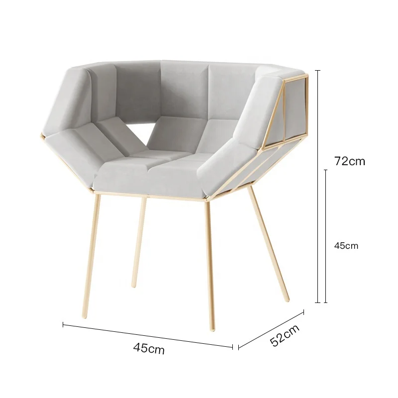 

Elegant Nail Salon Furniture Customer Chair with Gold Metal Leg Durable Barber Waiting Chair with Good Price