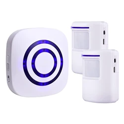 Wireless Motion Sensor Alarm System 38 Chime Tunes Indoor Home Security Driveway Alarm EU/US/UK Plug Motion Detector Alert