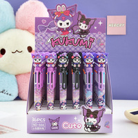 Sanrio 36Pcs Six Color Ballpoint Pen Cartoon High Value Suit Kuromi 0.7mm Multicolor Hand Pen Students Learn Stationery Gifts
