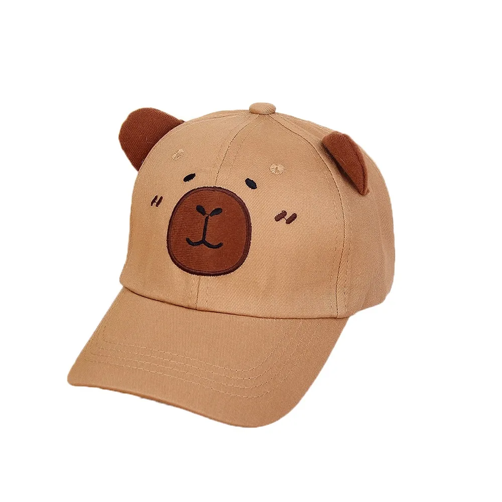 

Fashion Breathable Capybara Peaked Cap Thin Cotton Children Baseball Hat Cartoon Korean Style Baby Sunscreen Hat Summer