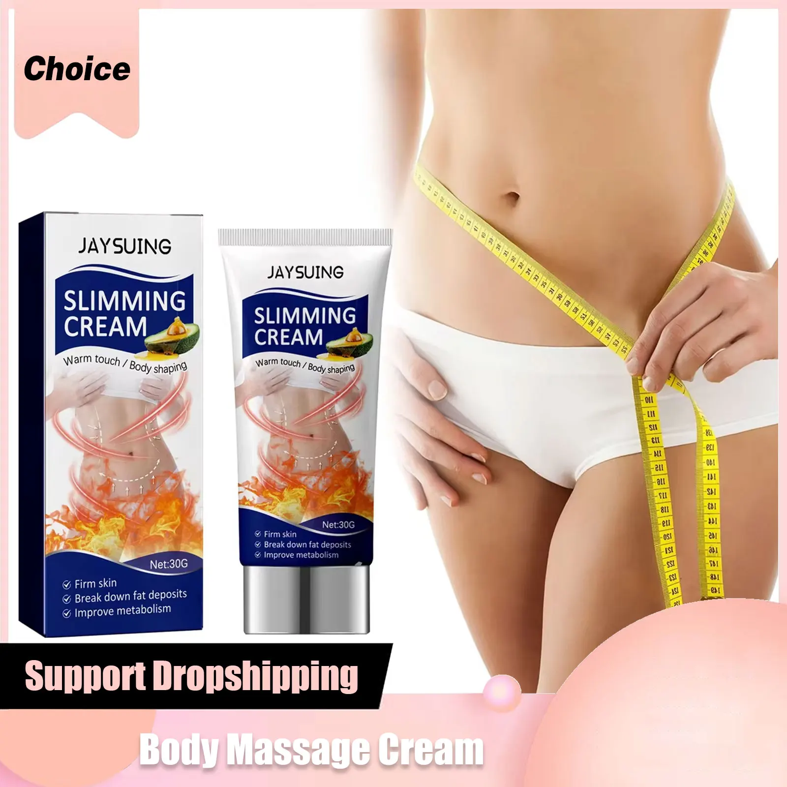 

Body Sli-mming Cream We-ight Lo-ss Anti Cellulite Belly Waist F-at Bur-ner Promote Body Metabolism Firming Shaping Massage Cream